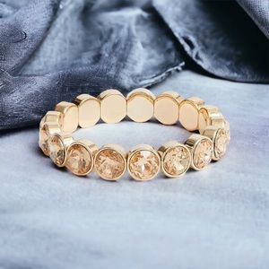 Crystal Gem Bracelet - Champagne